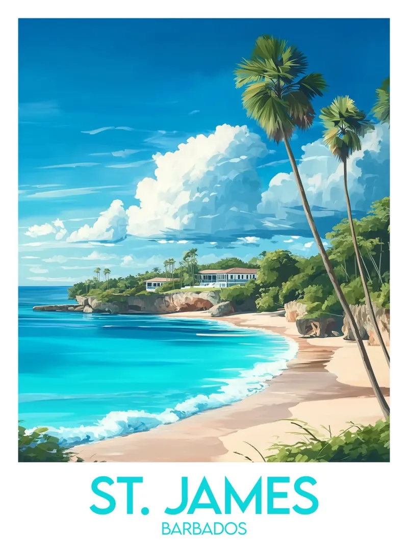 Affiche St James poster con telaio in plastica da Frame the World