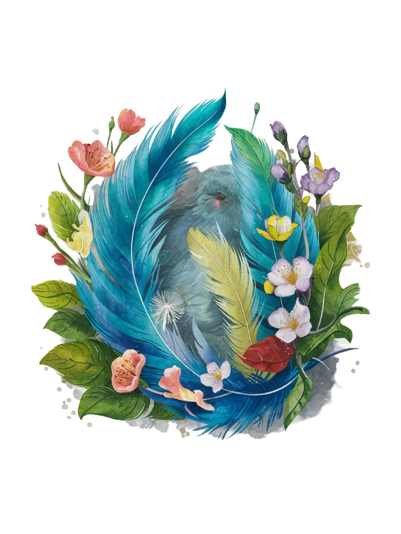Piume e fiori carta hahnemühle da dinem