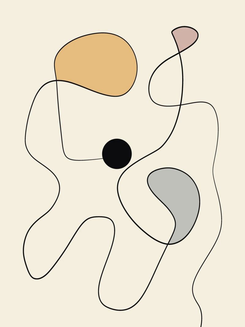 Minimal graceful line art abstract 20 #1 poster by Little Dean