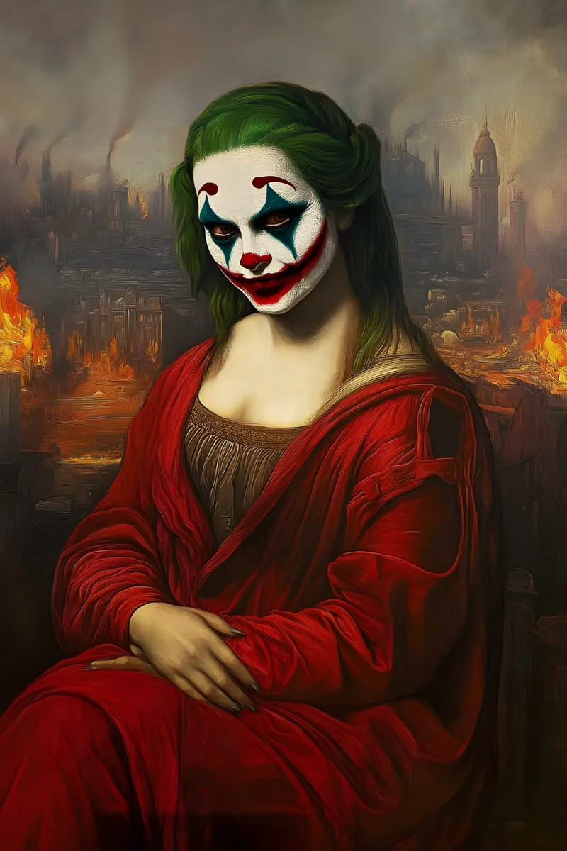 Joker incontra Monna Lisa pellicola backlit da M-Ulrich-Digital Art