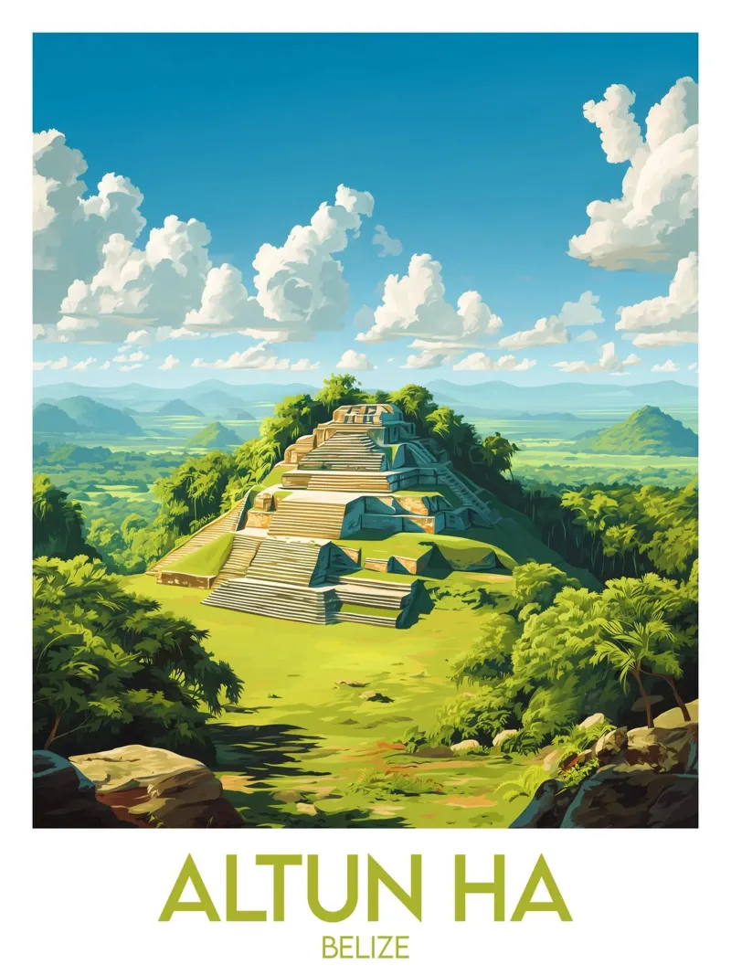 Affiche Altun Ha carta hahnemühle da Frame the World