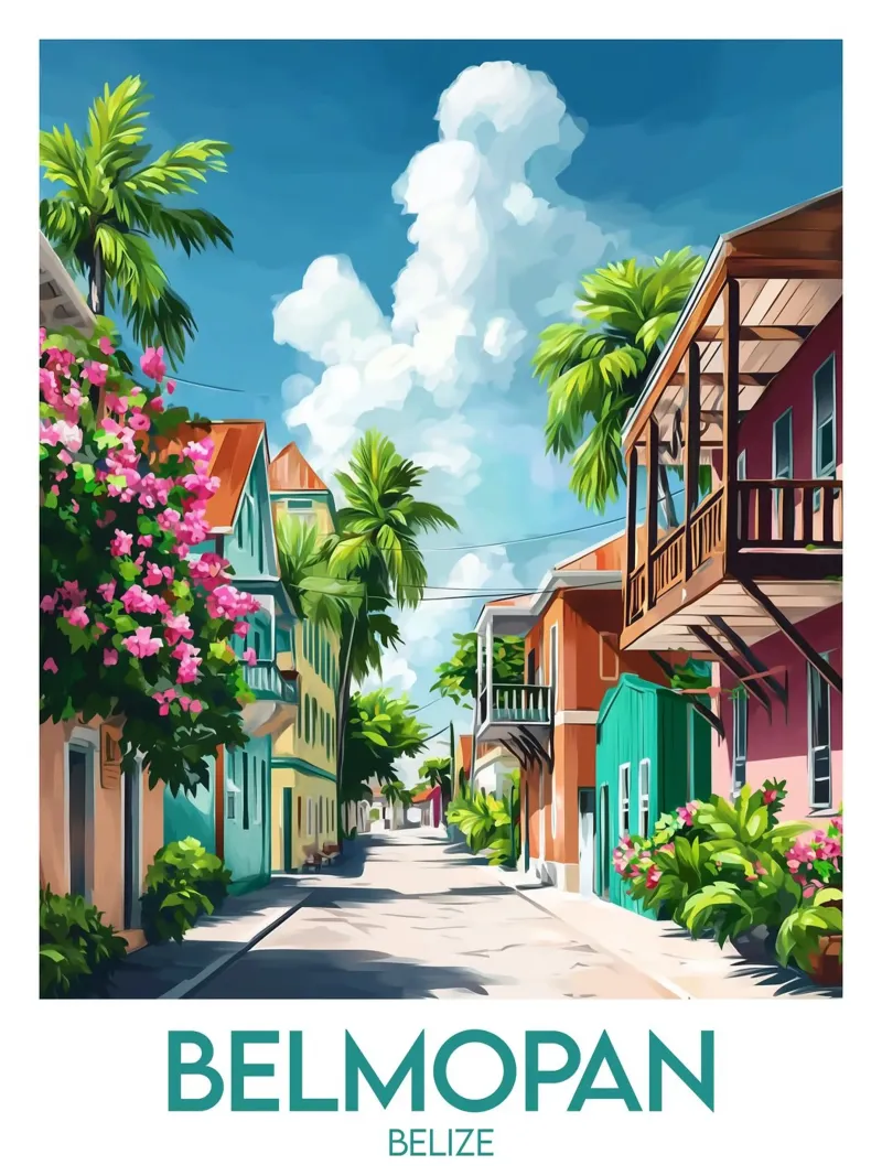 Affiche Belmopan poster da Frame the World