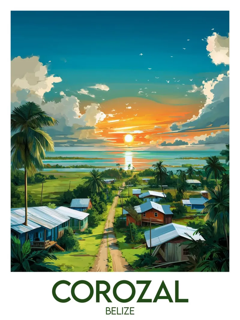 Affiche Corozal poster con telaio in plastica da Frame the World