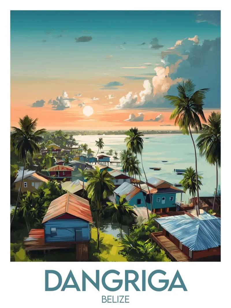 Affiche Dangriga poster da Frame the World
