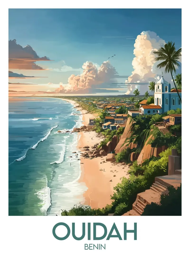 Affiche Ouidah poster con telaio in legno da Frame the World