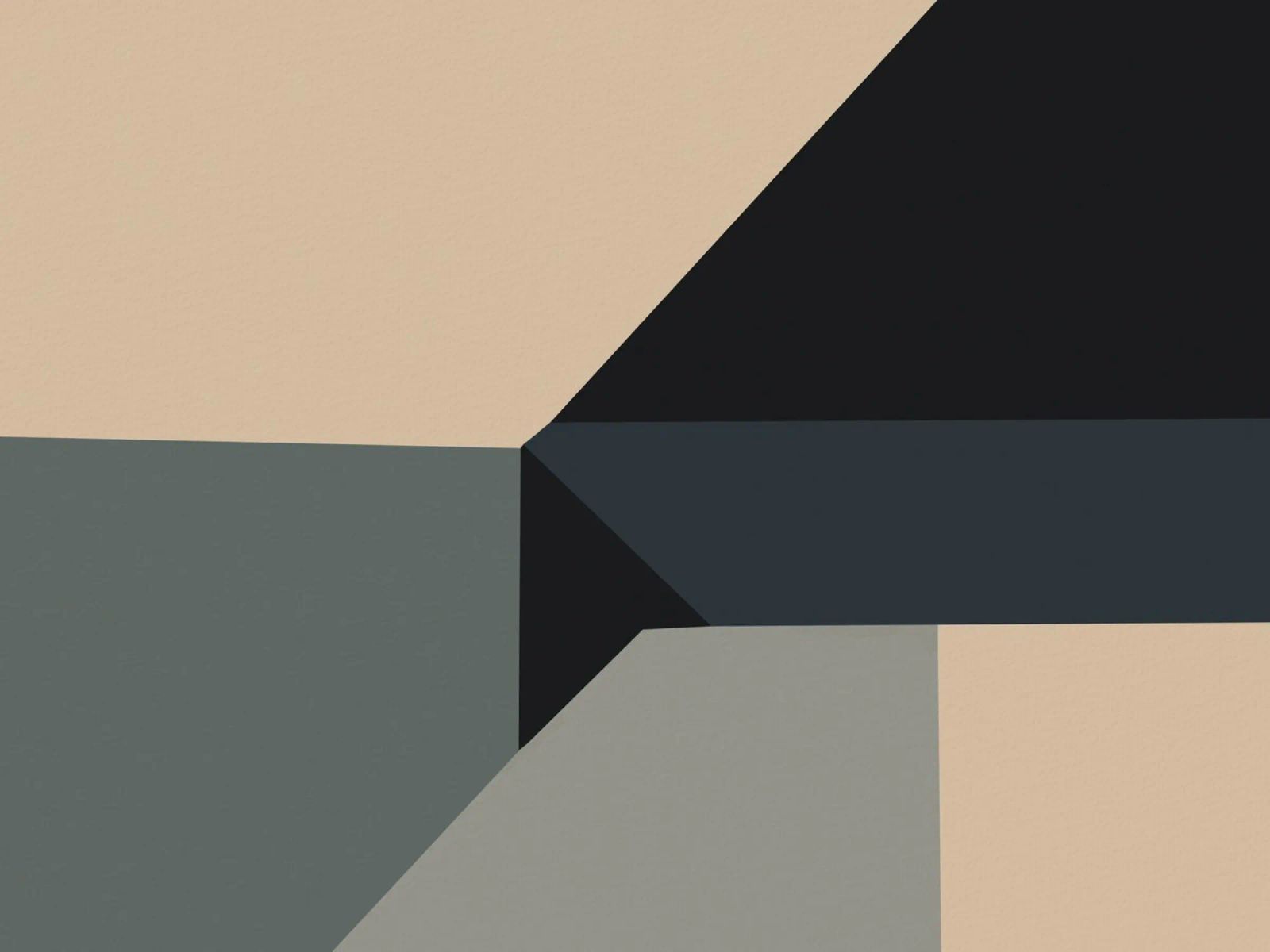 Minimal Muted color geometrical nordic art poster by Little Dean