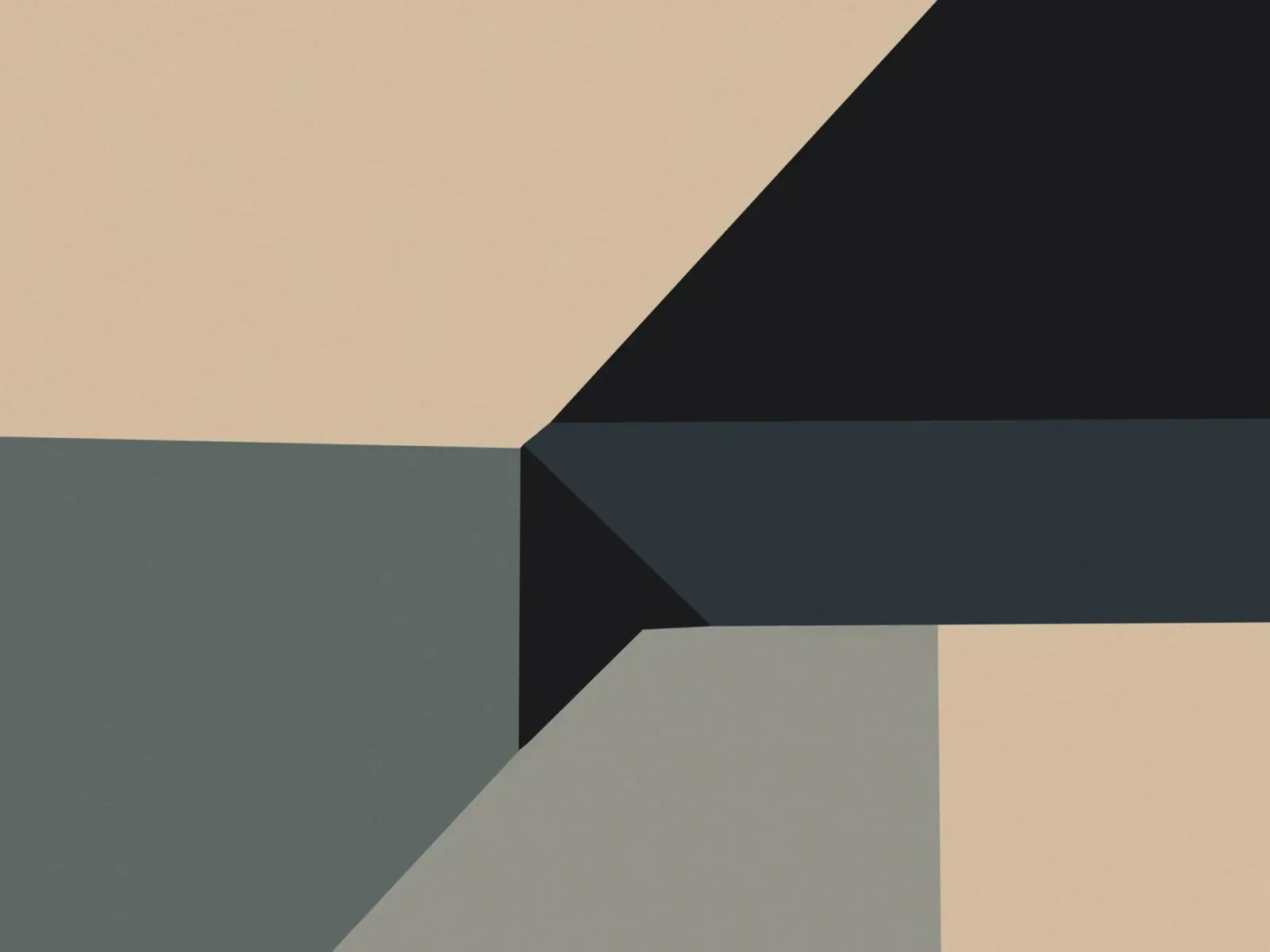 Minimal Colore tenue arte geometrica nordica alluminio dibond da Little Dean