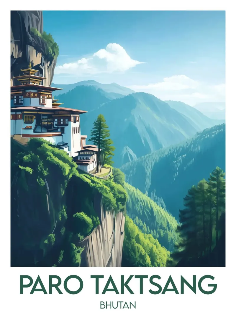 Affiche Paro Taktsang poster da Frame the World