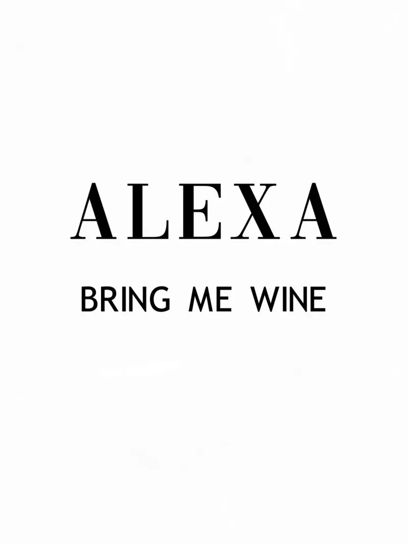 Alexa, porta il vino poster da Carinaprint