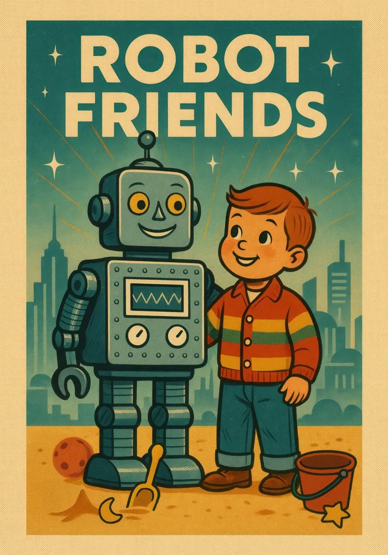 Robot Friends Nr. 01 carta hahnemühle da lazydaypaper