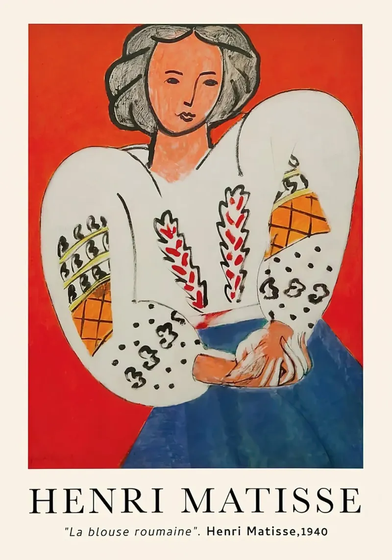Henri Matisse La Roumaine 1940 Vintage tela con Cornice a cassetta da MinaHome