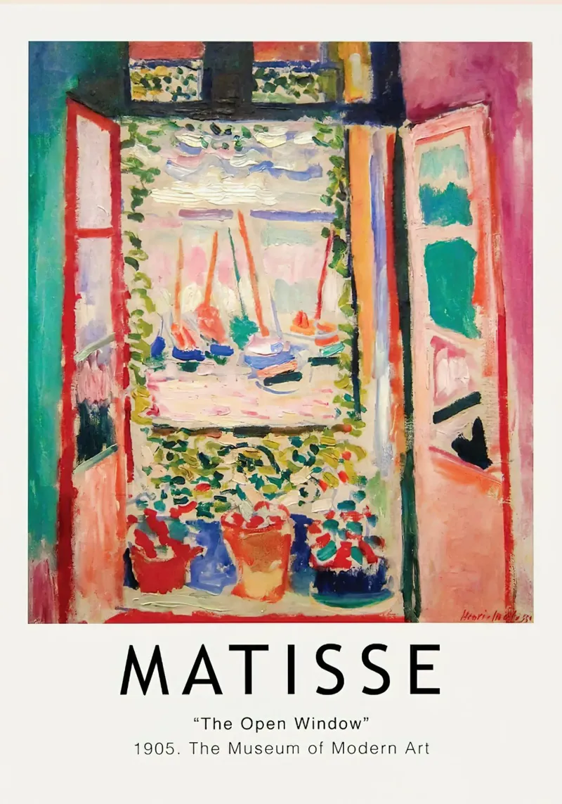 Henri Matisse The Open Window 1905 Vintage canvas with Floater frame by MinaHome