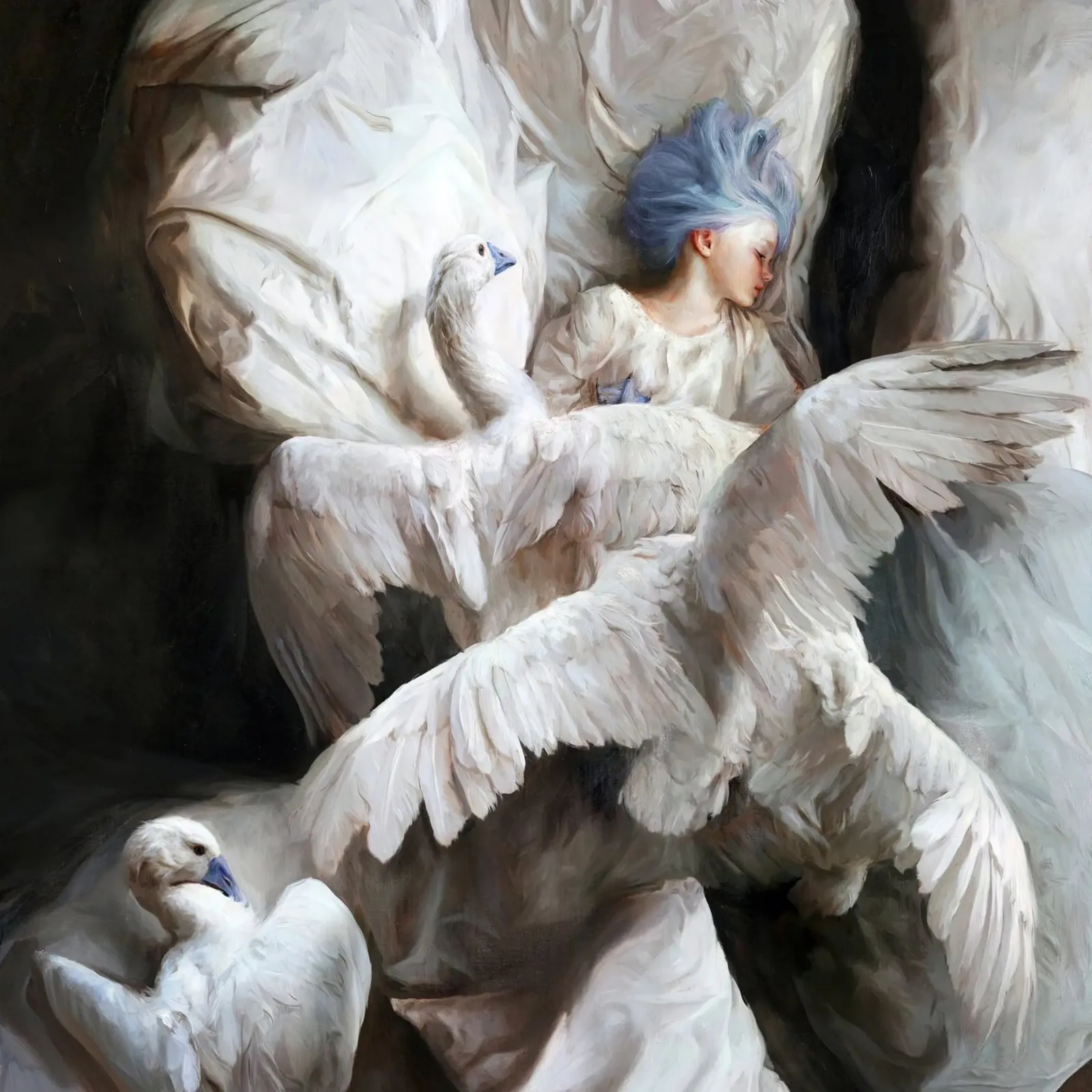 Guillermo Lorca García Il cigno addormentato pellicola backlit da The Poster UK