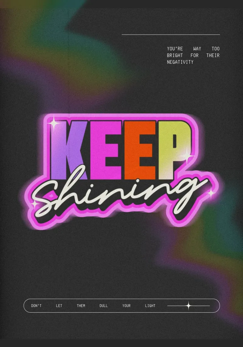 KEEP SHINING pellicola backlit da Einfach Uebel