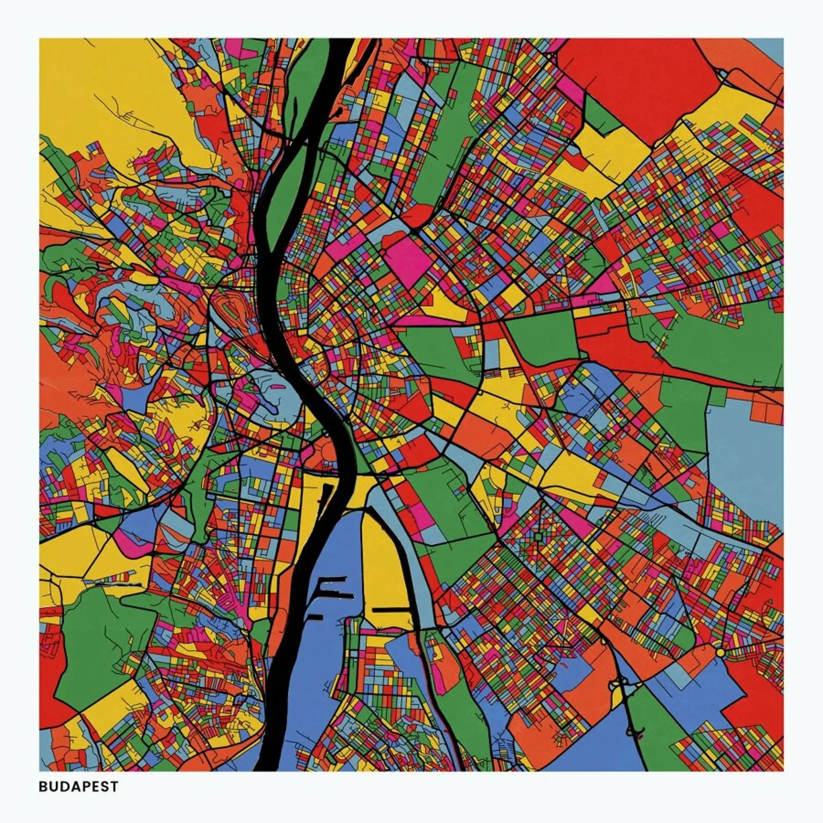 Budapest pellicola backlit da The Cartography Collection