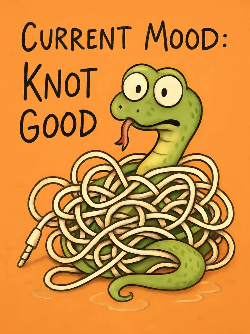 Funny Snake Meme canvas with Floater frame by Funny Humor Art