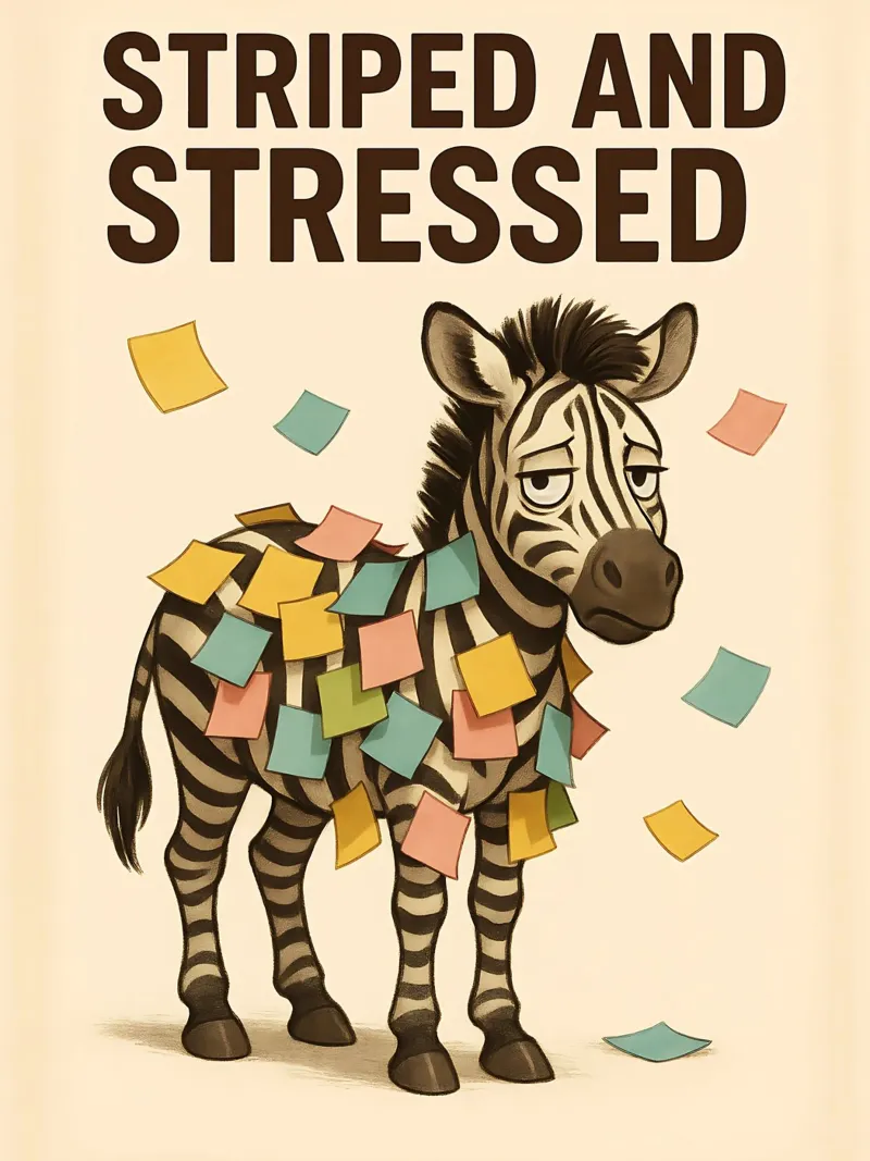 Meme divertente sulla zebra pellicola backlit da Funny Humor Art