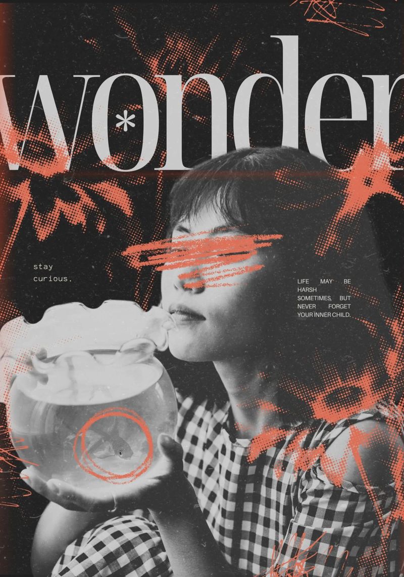 WONDER, STAY CURIOUS Poster von Einfach Uebel