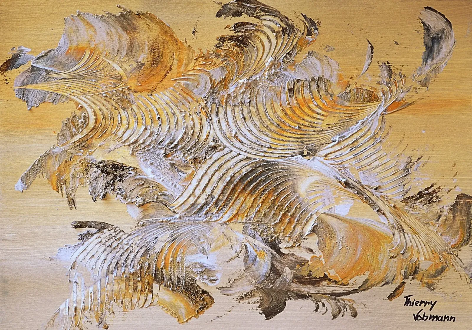 MESSAGE FROM THE HEART 15 hahnemühle van Thierry Vobmann Abstract painting