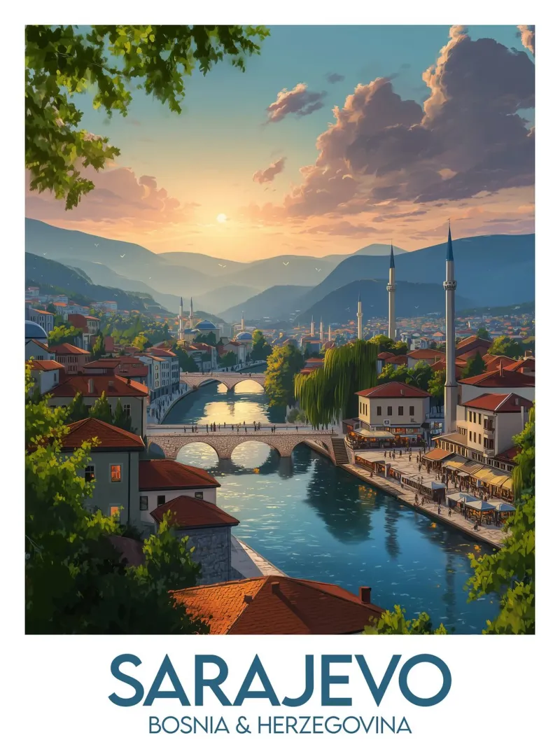 Affiche Sarajevo poster da Frame the World