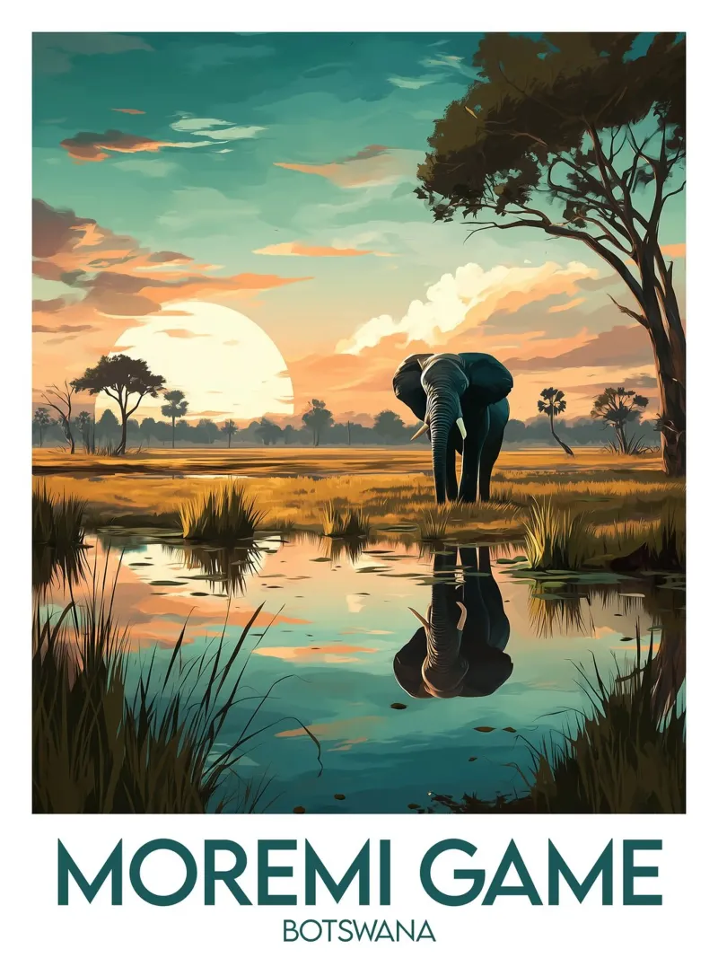 Affiche Moremi Game poster da Frame the World