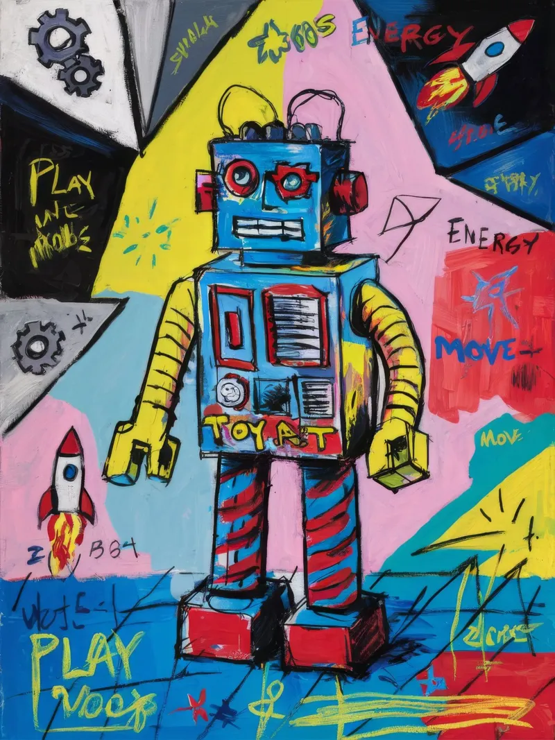 Playful Robot Energy alu-dibond by Muse Fragments
