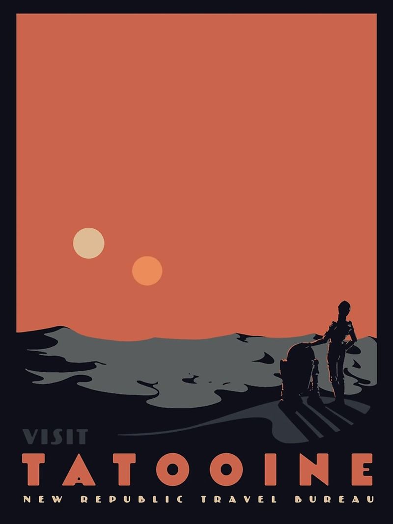 Visit Tatooine pellicola backlit da Trending Art Company