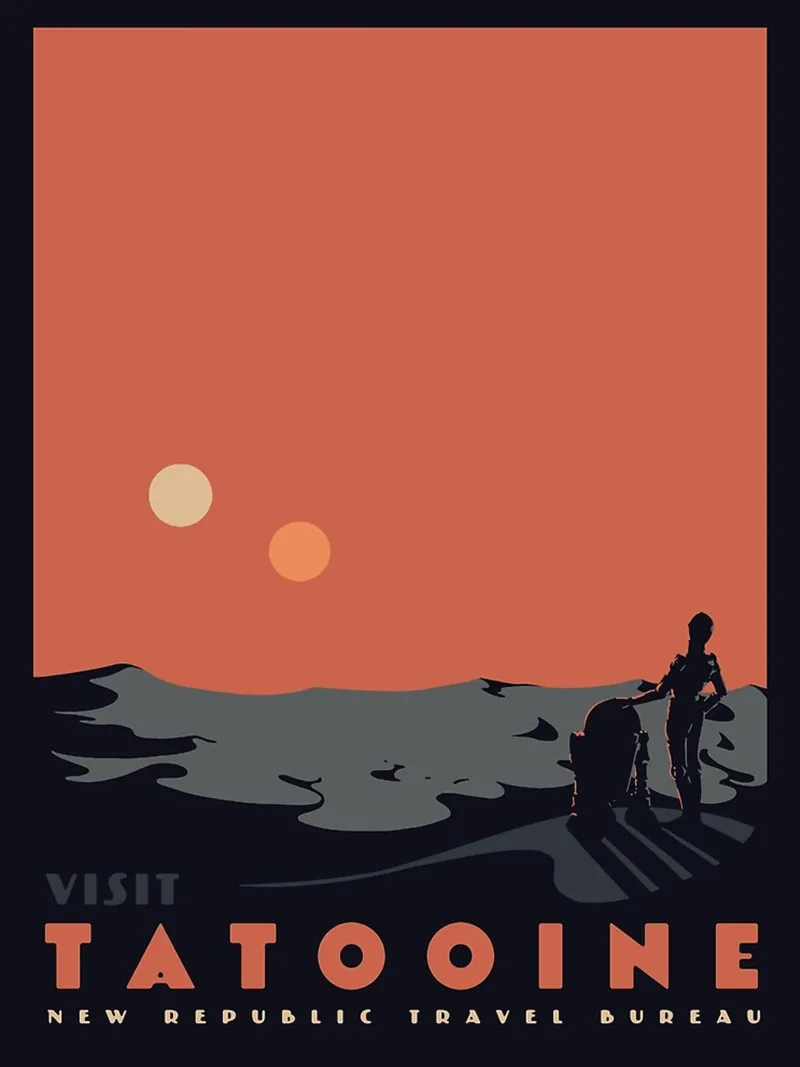 Visit Tatooine carta hahnemühle da Trending Art Company