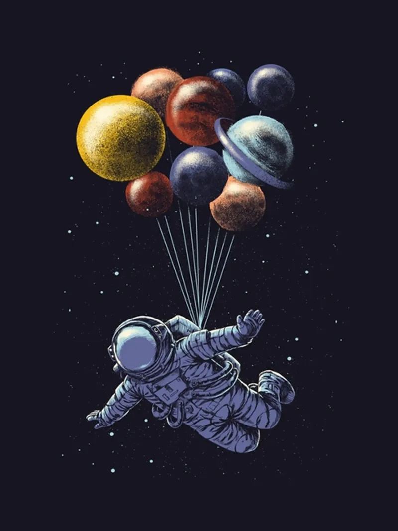 Space Travel poster con telaio in plastica da Trending Art Company