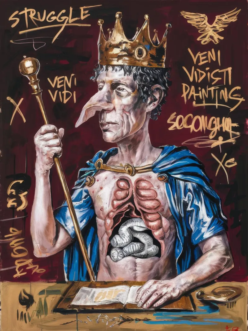 Struggle Veni Vidi poster con telaio in alluminio da Muse Fragments