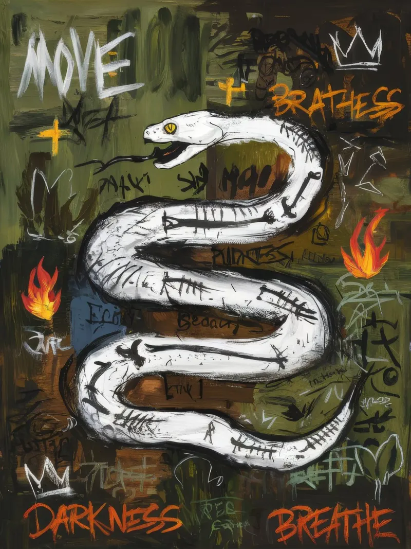 Muoversi Respirare il buio poster con telaio in legno da Muse Fragments