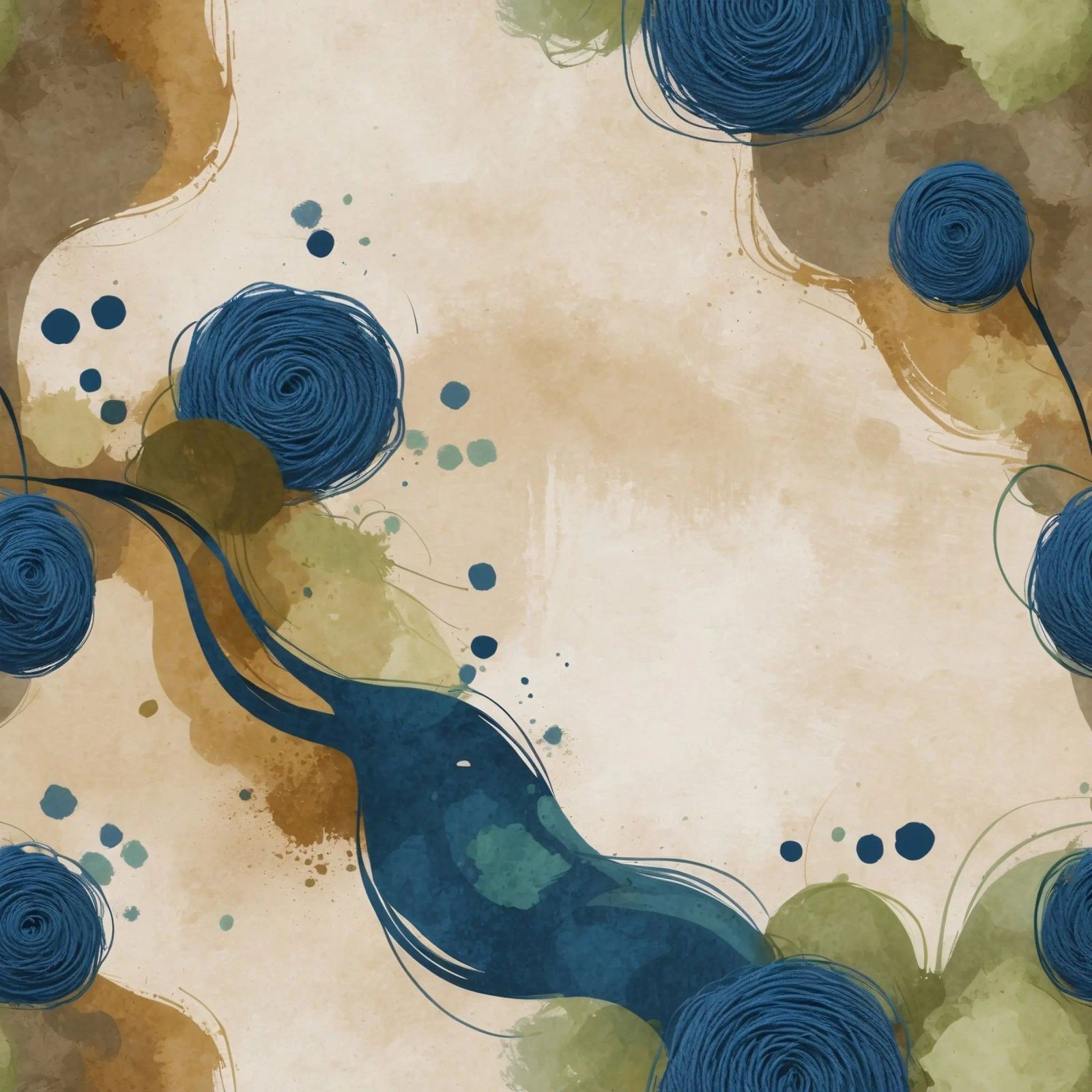 Colorful abstract pattern featuring round shapes and flowing poster by DesignDoodle
