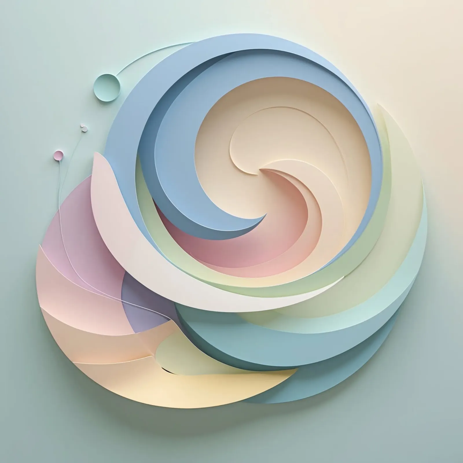 Swirling pastel patterns create a mesmerizing display alu-dibond by DesignDoodle