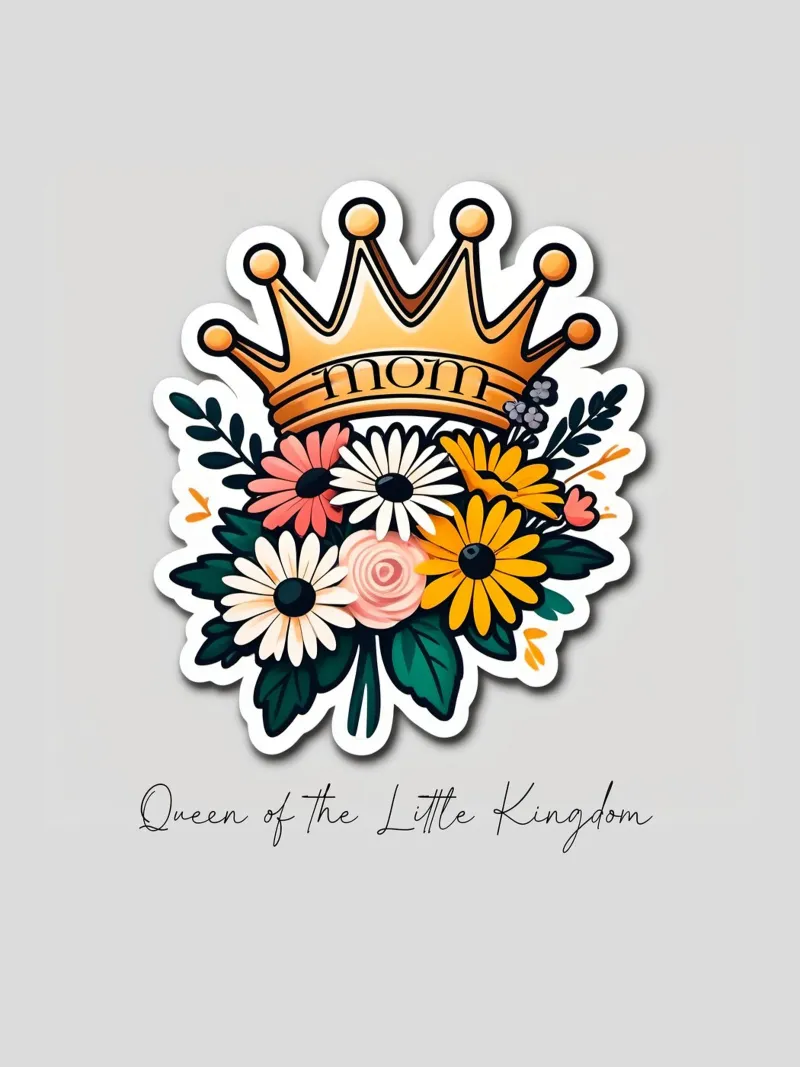 Queen of the Little Kingdom poster con telaio in legno da Indigo Rain