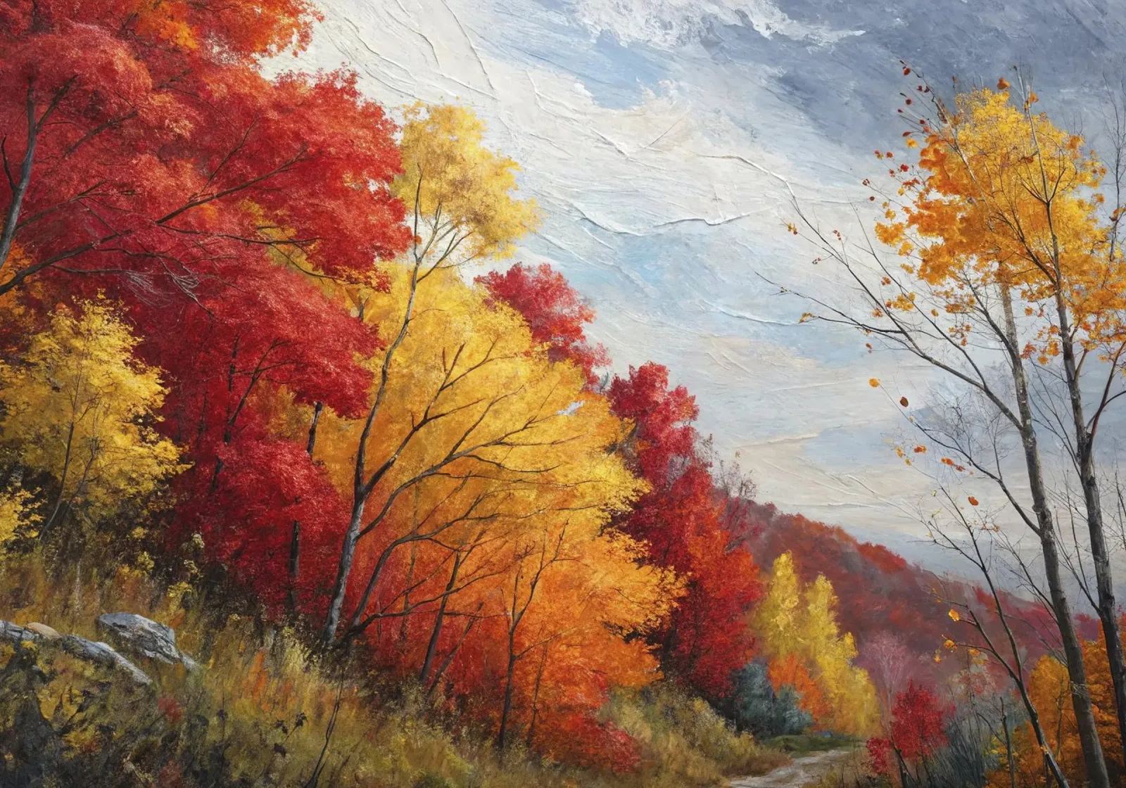 L'autunno alluminio dibond da Point and Art