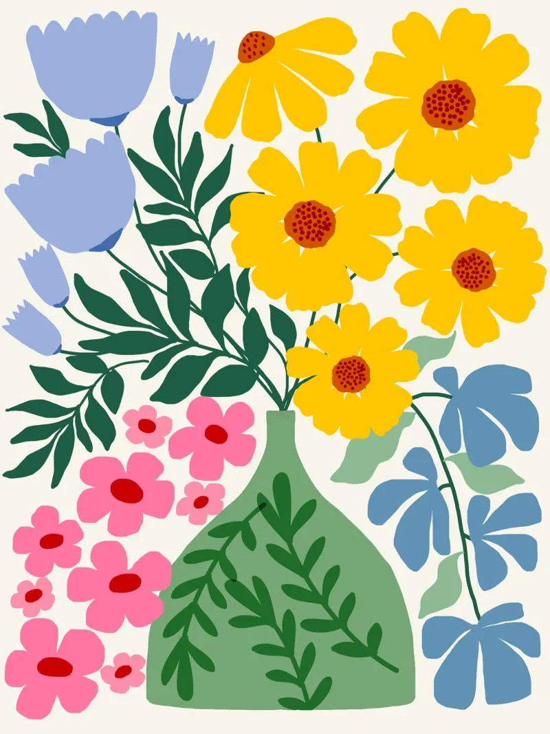 Wildflower vase poster da Gale Switzer