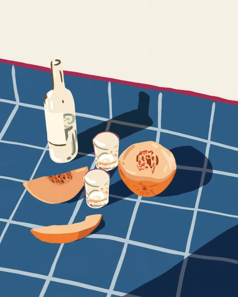 Melon Vodka Shots& Sunlight Dreams, un brindisi ai giorni spensierati pellicola backlit da 83oranges