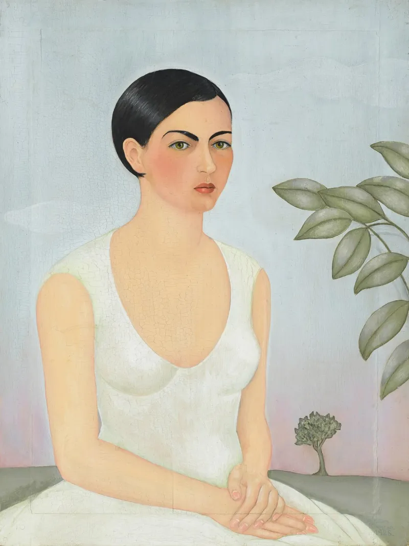 Portrait of Cristina, My Sister by Frida Kahlo poster con telaio in legno da Venus Art
