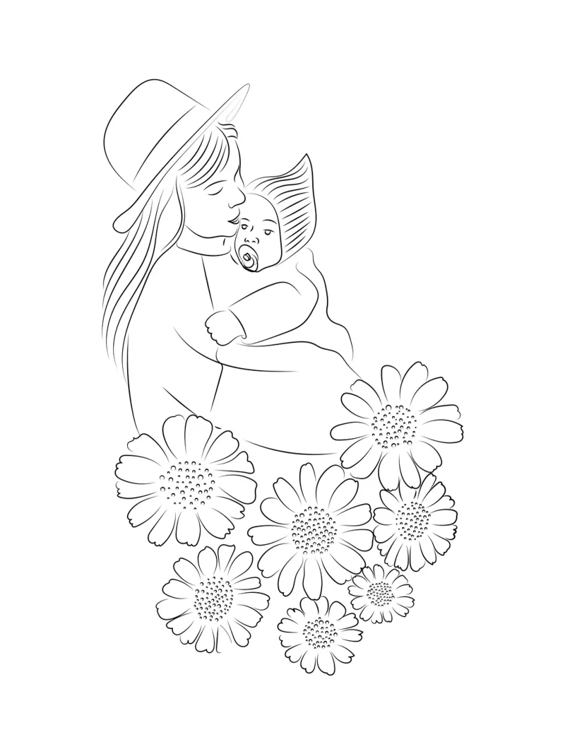 Poster lineare minimalista - Un caldo abbraccio pellicola backlit da Dream Print Designs
