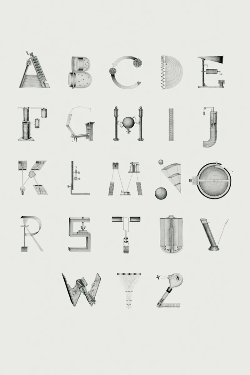 Science letters poster with wooden frame by Khyati Trehan