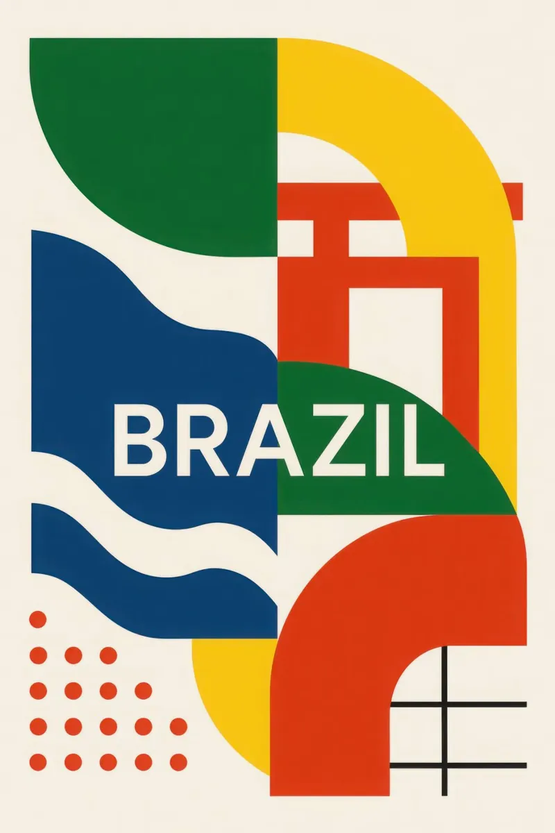 Brasile - Un turbine di colori ed energia pellicola backlit da JETLAG | affiches voyage