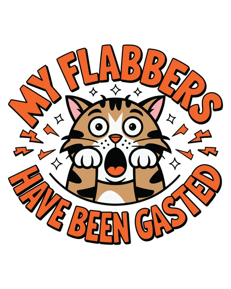 My Flabbers Have Been Gasted poster con telaio in alluminio da edsonramosart