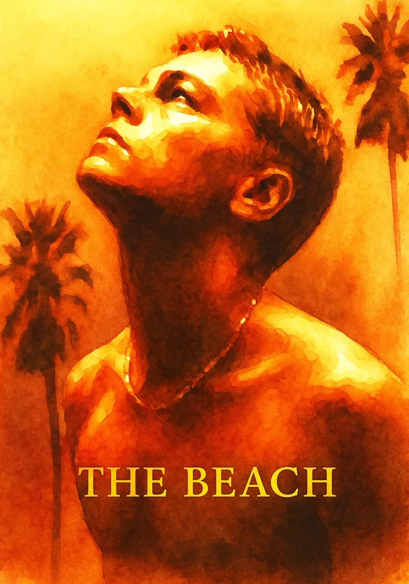 the beach repainting imagination reproduction canvas with Floater frame by SIQAYA