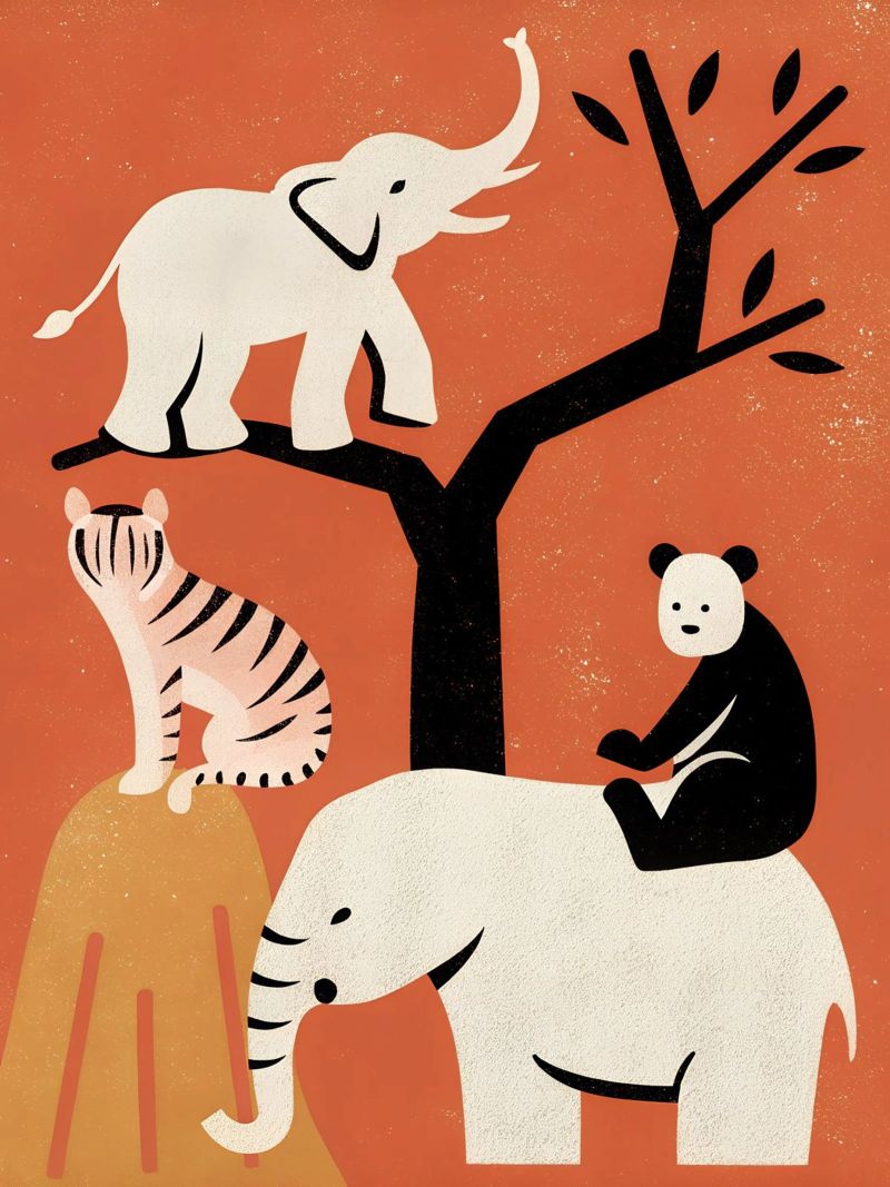 Zoo Retro Pop poster da THE LATEST SHOP