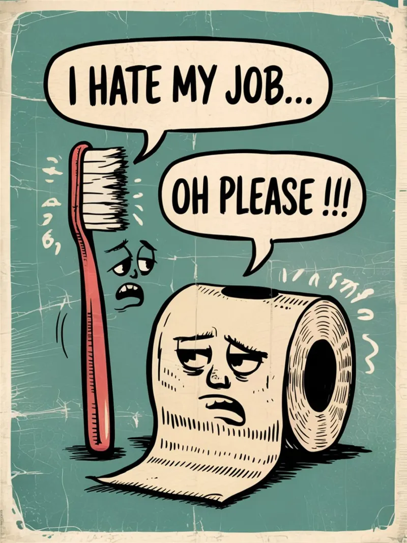 I hate my job oh pleaseee ... canvas with Floater frame by Charles A Boudreau