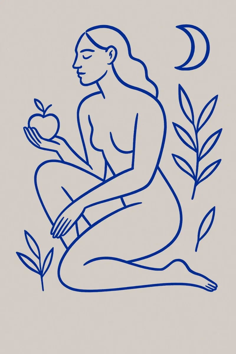 Lunar Garden poster con telaio in alluminio da treechild