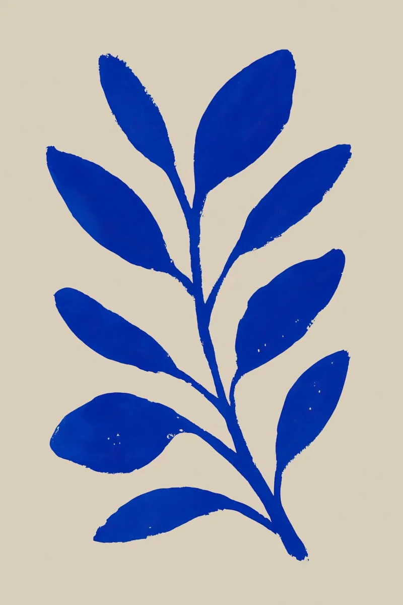 Indigo Stem No 02 carta hahnemühle da treechild