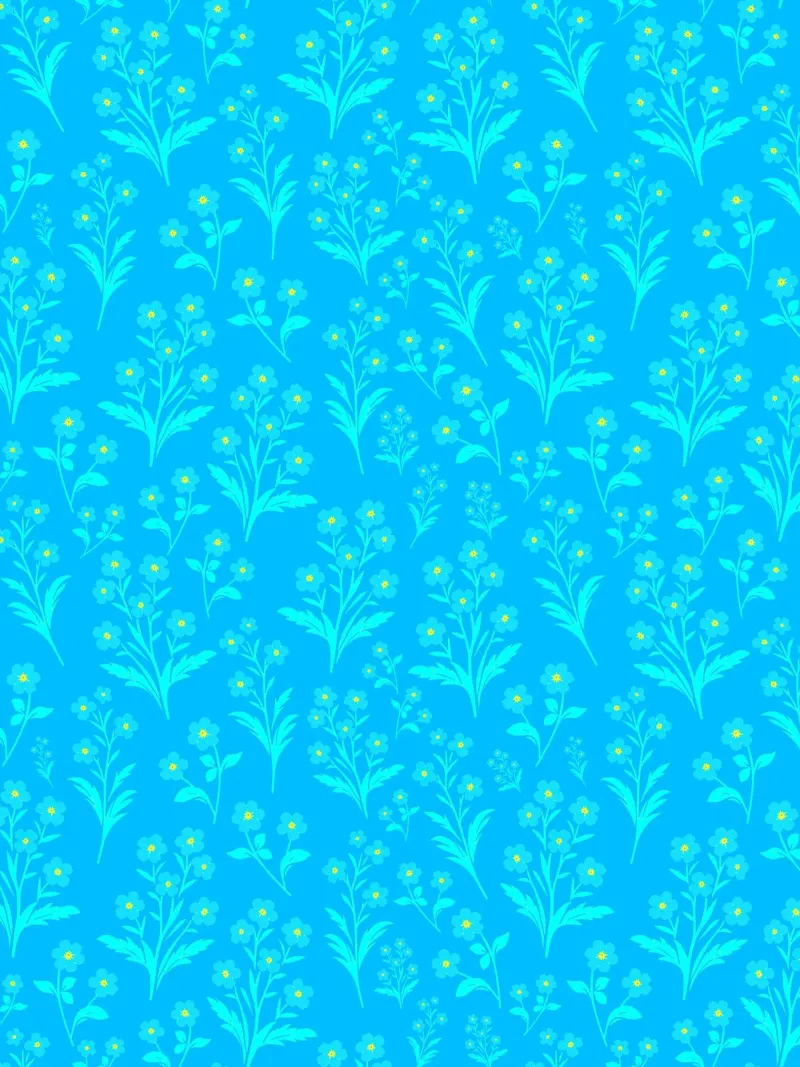 Flores Forget-Me-Not Azul cielo metacrilato de SilverPegasus
