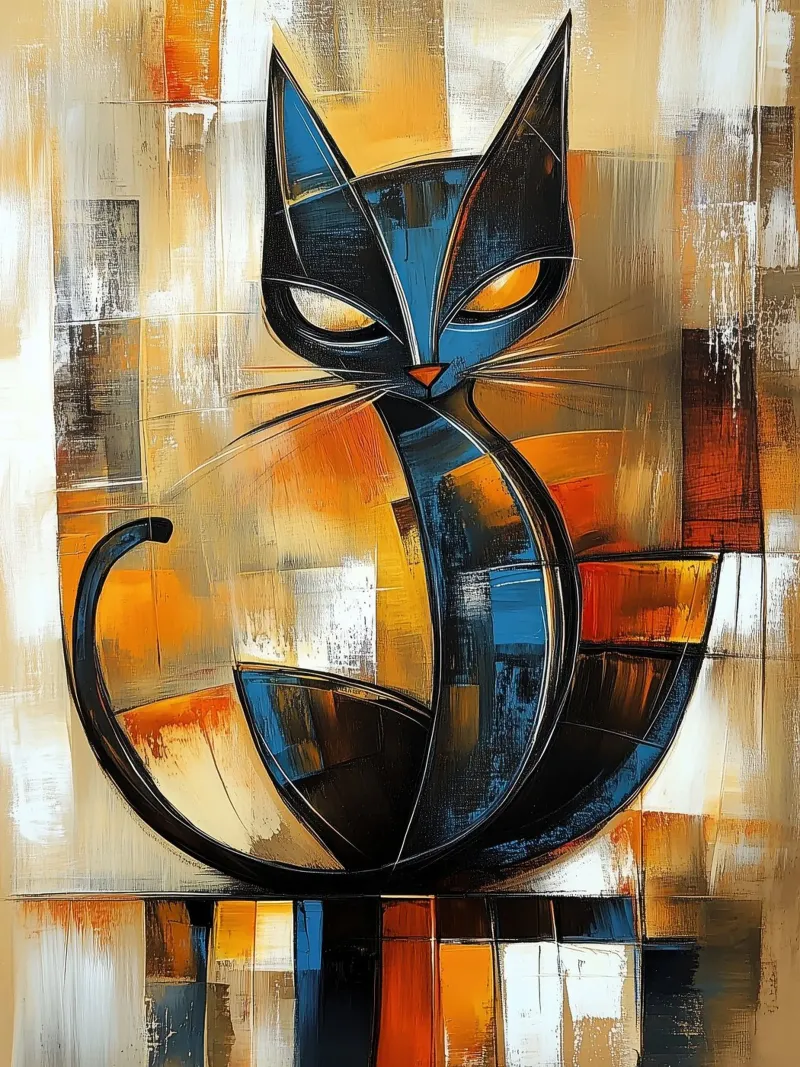 Abstract cat hahnemühle by Imagine