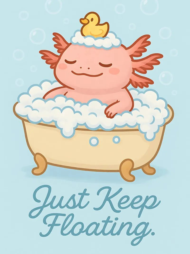 Funny Axolotl Meme pellicola backlit da Funny Humor Art